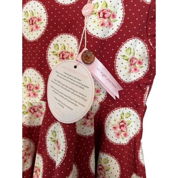Sweet Honey Christmas‎ Floral Dress Sz 4T Toddler Girls NWT Flowy Swing Skirt - Picture 3 of 4